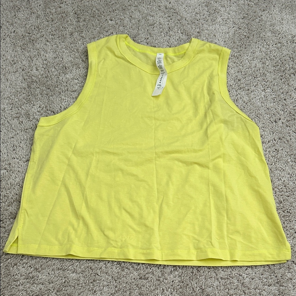 lululemon athletica Yellow Sleeveless Crew Tank